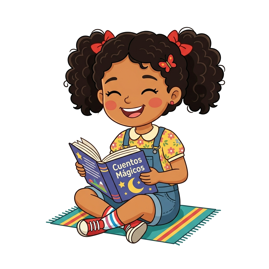 Hispanic girl reading